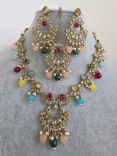 Multi Antique Polki Kundan Pearl Necklace, bridal, Pakistani Jewelry, Indian Wedding Jewelry, Reverse AD Necklace set, Indian Necklace