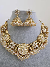 Guttapusalu Pearl Kundan Gold Necklace/Gold Kundan Necklace/Indian Choker/South Indian Necklace/Indian Pakistani Jewelry for wedding