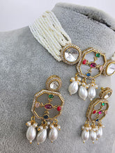 White Heritage Victorian moissanite polki Kundan choker Necklace, Inlay work Indian Bridal Jewelry, Bollywood, Indian Pakistani Necklace