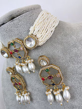 White Heritage Victorian moissanite polki Kundan choker Necklace, Inlay work Indian Bridal Jewelry, Bollywood, Indian Pakistani Necklace