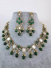 Green Victorian Moissanite Kundan Necklace/Kundan Choker/Bollywood Jewelry/Indian wedding/Bridal jewelry/Indian Wedding/Pakistani/Punjabi