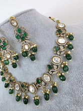 Green Victorian Moissanite Kundan Necklace/Kundan Choker/Bollywood Jewelry/Indian wedding/Bridal jewelry/Indian Wedding/Pakistani/Punjabi