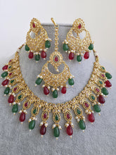 RubyGreen Polki Kundan Necklace/Kundan Choker/Bollywood Jewelry/Indian jewelry/Pakistani necklace/ punjabi necklace/bridal/indian wedding