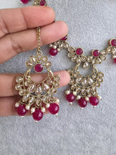 Ruby Antique Polki Kundan Pearl Necklace, bridal, Pakistani Jewelry, Indian Wedding Jewelry, Reverse AD Necklace set, Indian Necklace