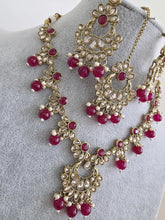 Ruby Antique Polki Kundan Pearl Necklace, bridal, Pakistani Jewelry, Indian Wedding Jewelry, Reverse AD Necklace set, Indian Necklace