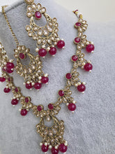 Ruby Antique Polki Kundan Pearl Necklace, bridal, Pakistani Jewelry, Indian Wedding Jewelry, Reverse AD Necklace set, Indian Necklace