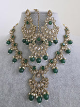 Green Antique Polki Kundan Pearl Necklace, bridal, Pakistani Jewelry, Indian Wedding Jewelry, Reverse AD Necklace set, Indian Necklace