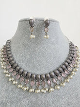 Pink Handcrafted Oxidized Necklace/Oxidized Indian Jewelry/Boho Jewelry Necklace/Afghan Choker/Afghani jewelry/gypsy necklace