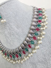 RubyGreen Handcrafted Oxidized Necklace/Oxidized Indian Jewelry/Boho Jewelry Necklace/Afghan Choker/Afghani jewelry/gypsy necklace