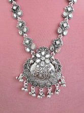Mirror Oxidized Long Afghani Necklace/Oxidized Indian Jewelry/Boho Jewelry/Afghan necklace/Afghani jewelry/gypsy necklace/