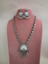 Kundan Pearl Long Oxidized Afghani Necklace/Oxidized Indian Jewelry/Boho Jewelry/Afghan necklace/Afghani jewelry/gypsy necklace/