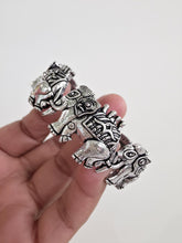 Oxidized Silver openable single Kada/Bracelet (1Pc)/German Silver/Boho/Tribal/Indian Jewelry/Pakistani/Oxidized Bangles/One size fit 2.4/2.6
