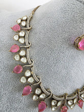 Pink Doublet Moissanite Kundan Necklace/Kundan Choker/Bollywood Jewelry/Indian wedding/Bridal jewelry/Indian Wedding/Pakistani/Punjabi