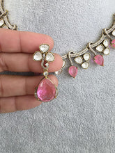 Pink Doublet Moissanite Kundan Necklace/Kundan Choker/Bollywood Jewelry/Indian wedding/Bridal jewelry/Indian Wedding/Pakistani/Punjabi