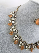 Peach Doublet Moissanite Kundan Necklace/Kundan Choker/Bollywood Jewelry/Indian wedding/Bridal jewelry/Indian Wedding/Pakistani/Punjabi