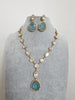 Aqua Blue Doublet Moissanite Kundan Necklace/Kundan Choker/Bollywood Jewelry/Indian wedding/Bridal jewelry/Indian Wedding/Pakistani/Punjabi
