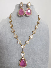 Pink Doublet Moissanite Kundan Necklace/Kundan Choker/Bollywood Jewelry/Indian wedding/Bridal jewelry/Indian Wedding/Pakistani/Punjabi