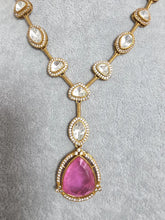 Pink Doublet Moissanite Kundan Necklace/Kundan Choker/Bollywood Jewelry/Indian wedding/Bridal jewelry/Indian Wedding/Pakistani/Punjabi