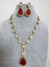 Red Doublet Moissanite Kundan Necklace/Kundan Choker/Bollywood Jewelry/Indian wedding/Bridal jewelry/Indian Wedding/Pakistani/Punjabi