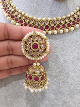 Ruby Antique Polki Kundan Necklace, Kundan Choker, Indian jewelry, Pakistani necklace, punjabi necklace, bridal, indian wedding