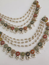 Multi Dull Gold kundan pearl Ear Chain/Sahare/Pearl kaan chain/Earring support chain/Indian Jewelry/Pakistani Jewelry/Kaan sahara Chain