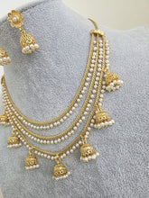 Gold Layered Pearl Necklace/Traditional Indian jewelry/Punjabi/Pakistani/Wedding necklace/Bridal necklace/Indian necklace