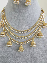 Gold Layered Pearl Necklace/Traditional Indian jewelry/Punjabi/Pakistani/Wedding necklace/Bridal necklace/Indian necklace