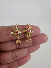 Dainty Gold Wire Earrings /Maharashtrian Bugdi gold plated Earrings /Indian Earrings /South Indian,Antique Bugadi wire earrings 24mm Length