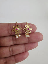 Dainty Gold Wire Earrings /Maharashtrian Bugdi gold plated Earrings /Indian Earrings /South Indian,Antique Bugadi wire earrings 24mm Length