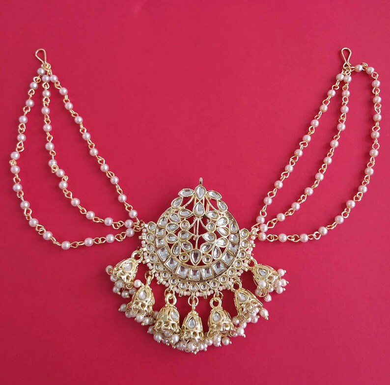 Ambada Kundan Hair Juda Choti Clip/Braid Clip/Indian Bridal Choti Pin /Kundan Hair accessories/Indian Wedding/Bridal Kundan Hair accessories
