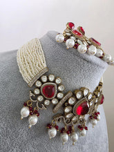 Red Doublet Moissanite Pearl Kundan Necklace/Kundan Choker/Bollywood Jewelry/Indian wedding/Bridal jewelry/Indian Wedding/Pakistani/Punjabi