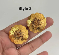 Gold Stud Earrings/Antique tops/Indian Studs/Indian Earrings/Temple Jewelry/South indian earrings/Bridal Jewelry/Indian wedding