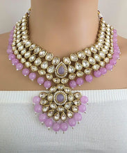 Lavender Kundan Necklace Set/ Kundan Choker/ Bollywood Jewelry/ Indian jewelry/ Pakistani necklace/ punjabi/bridal necklace/indian wedding