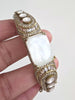 White Fire Stone Victorian Moissanite Polki openable bracelets,Single Bangle, bridesmaid gifts,Indian Pakistani Jewelry, Indian wedding,Gift