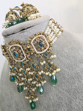 Green Polki Pearl Kundan Choker set/Statement Necklace Set/Indian Jewelry/Pakistani Jewelry set/Wedding necklace/Bridal necklace/Indian