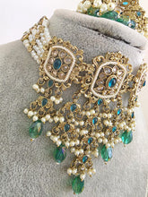 Green Polki Pearl Kundan Choker set/Statement Necklace Set/Indian Jewelry/Pakistani Jewelry set/Wedding necklace/Bridal necklace/Indian