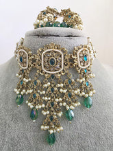 Green Polki Pearl Kundan Choker set/Statement Necklace Set/Indian Jewelry/Pakistani Jewelry set/Wedding necklace/Bridal necklace/Indian
