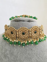 Green Gold Pearl Kundan Choker set/Statement Necklace Set/Indian Jewelry/Pakistani Jewelry set/Wedding necklace/Bridal necklace/Indian