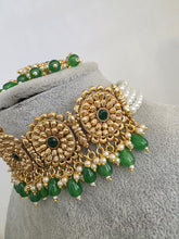 Green Gold Pearl Kundan Choker set/Statement Necklace Set/Indian Jewelry/Pakistani Jewelry set/Wedding necklace/Bridal necklace/Indian