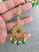 Green Gold Pearl Kundan Choker set/Statement Necklace Set/Indian Jewelry/Pakistani Jewelry set/Wedding necklace/Bridal necklace/Indian