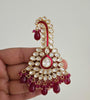 red Gold Tyaani fine kundan Kundan kalangi Kalgi,safa jewelry, groom turban kalgi, Dulha kalangi, Bride groom jewelry,Groom Turban Jewelry
