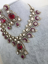 Ruby Moissanite Polki Kundan Necklace/Designer Kundan Choker/Bollywood Jewelry/Indian wedding/Bridal jewelry/Pakistani/Punjabi,Premium set