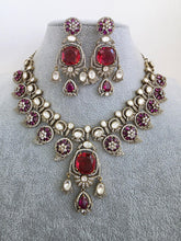 Ruby Moissanite Polki Kundan Necklace/Designer Kundan Choker/Bollywood Jewelry/Indian wedding/Bridal jewelry/Pakistani/Punjabi,Premium set
