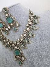 Mint Moissanite Polki Kundan Necklace/Designer Kundan Choker/Bollywood Jewelry/Indian wedding/Bridal jewelry/Pakistani/Punjabi,Premium set