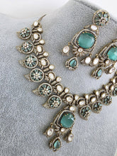 Mint Moissanite Polki Kundan Necklace/Designer Kundan Choker/Bollywood Jewelry/Indian wedding/Bridal jewelry/Pakistani/Punjabi,Premium set