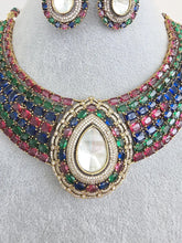 Multi Moissanite Polki Kundan Necklace/Designer Kundan Choker/Bollywood Jewelry/Indian wedding/Bridal jewelry/Pakistani/Punjabi,Premium set