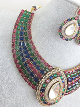 Multi Moissanite Polki Kundan Necklace/Designer Kundan Choker/Bollywood Jewelry/Indian wedding/Bridal jewelry/Pakistani/Punjabi,Premium set