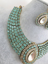 Mint Green Moissanite Polki Kundan Necklace/Designer Kundan Choker/Bollywood Jewelry/Indian wedding/Bridal jewelry/Pakistani/Punjabi,Premium