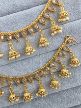 Gold Polki Ear Chain pair/Sahare/Pearl kaan chain/Earring support chain/Indian Jewelry/Pakistani Jewelry/Bahubali Earrings/Kaan Sahara 2pcs