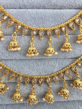 Gold Polki Ear Chain pair/Sahare/Pearl kaan chain/Earring support chain/Indian Jewelry/Pakistani Jewelry/Bahubali Earrings/Kaan Sahara 2pcs